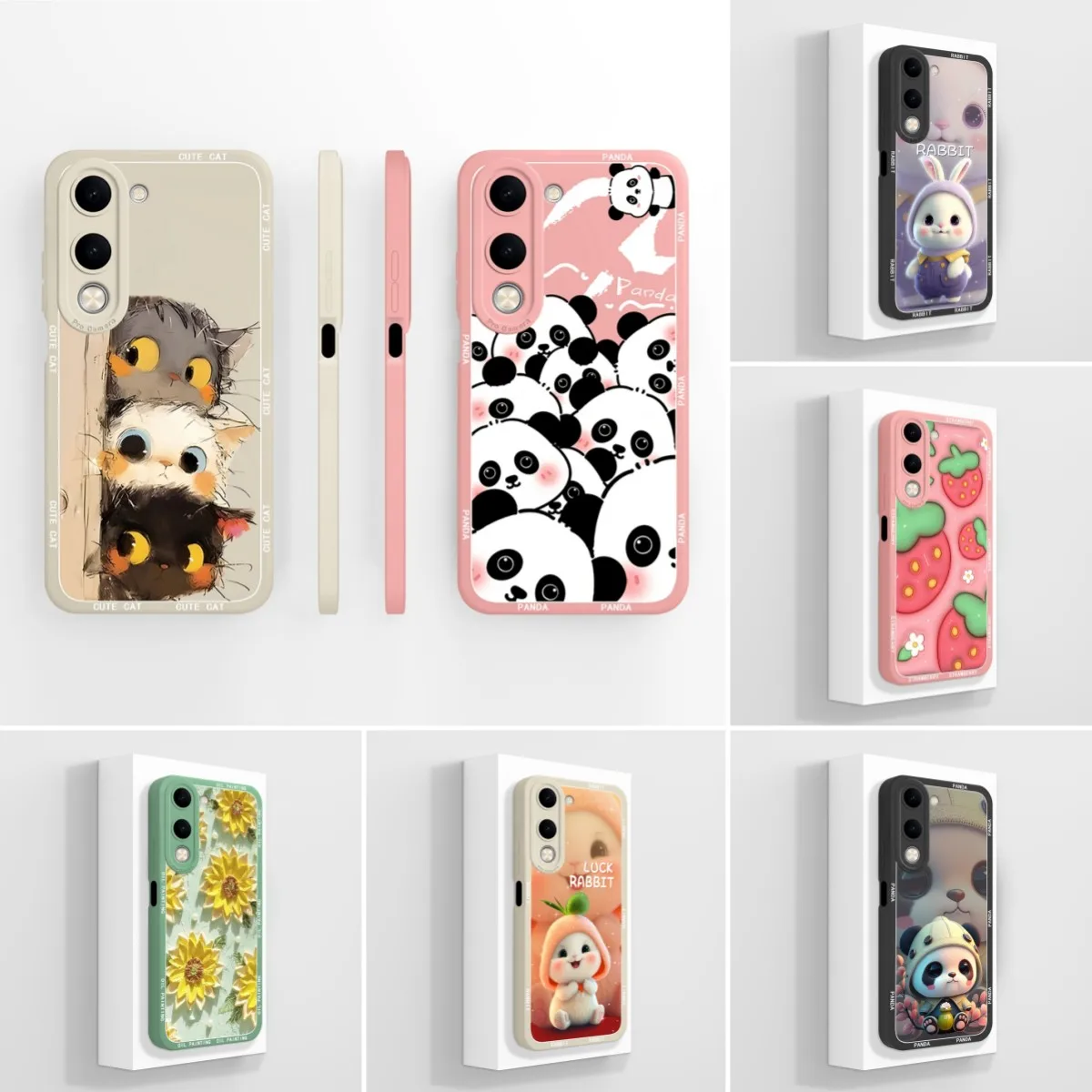 Cute Animal Pattern Slim Silicone Anti-Drop Phone Case - Durable Back Cover and Bumper Protection