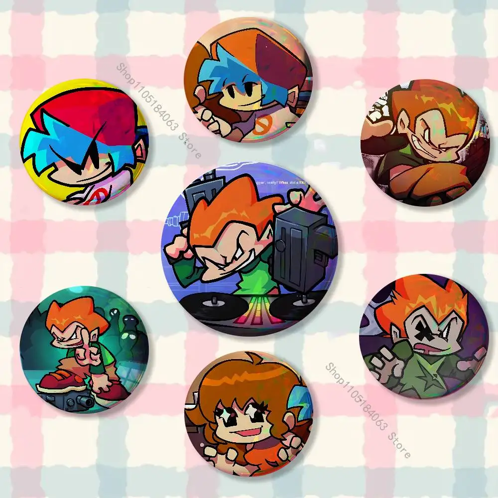 Friday Night F-Funkin game Badges Button Round Creative Pin Brooch ...