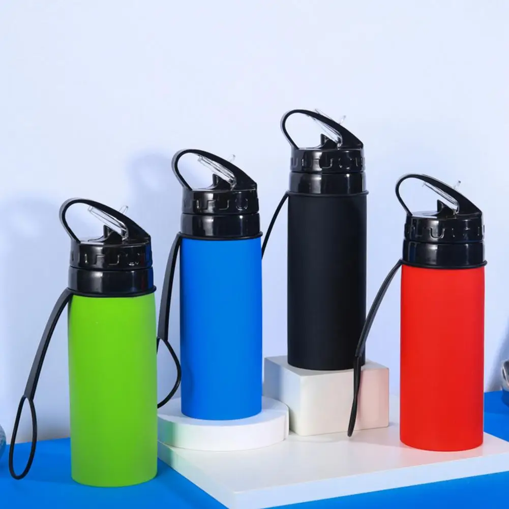 450ml Collapsible Water Bottle BPA Free Food Grade Leak Resistant Portable Travel Sports Foldable Water Bottle