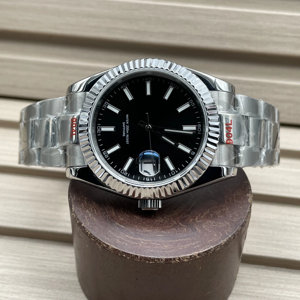 904L Stainless Steel Luxury Mechanical Watch Single Calendar Sapphire 200M Water Resistant Automatic Movement Men's Watch 41mm