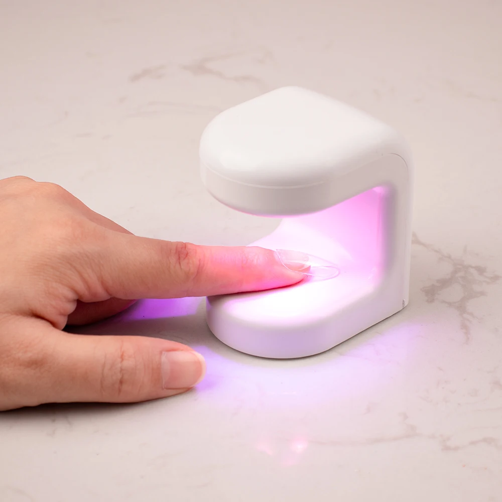 Rechargeable Flash Cure LED Lamp 9w Portable Mini UV 365nm 405nm Cordless Nail Red Light Lightweight with USB Cable Port