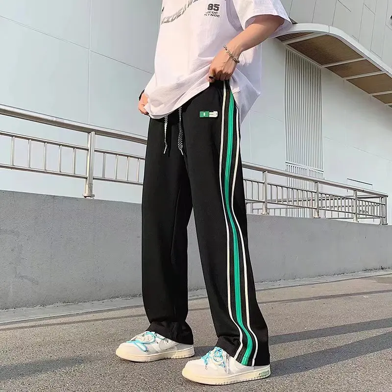 2022 Ropa Stripe Joggers Men Baggy Tracksuit Pants Students Daily