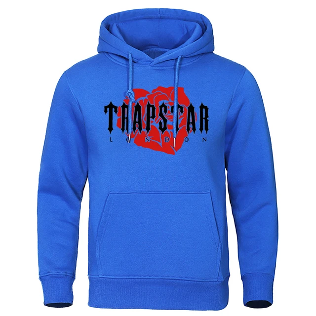 Trapstar London Rose Prints Male Hoodie Personality Oversized Clothing  Trendy Casual Pullovers Sport Sweatshirts For Mens 2