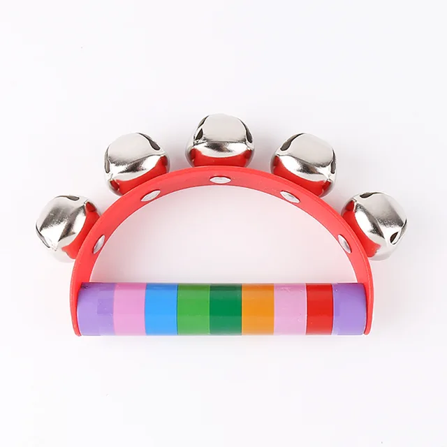 Montessori Wooden Rattles For Baby Sand Hammer Baby Rattle Educational Musical Wooden Toys Development Baby Toys 0 12 Months 4