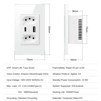 AVATTO WiFi/ZigBee Smart Brazilian Wall Socket,16A USB/Type C Individual Control Outlets Fast Charger For Tuya Google Home Alexa - Image 6
