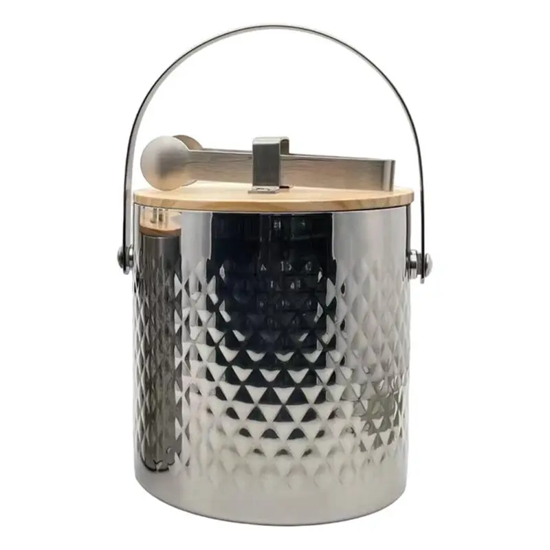 

Ice Bucket With Lid Bar Stainless Steel Ice Bucket With Large Capacity Indoor Outdoor Keep Ice Frozen Ice Bucket For Home Party