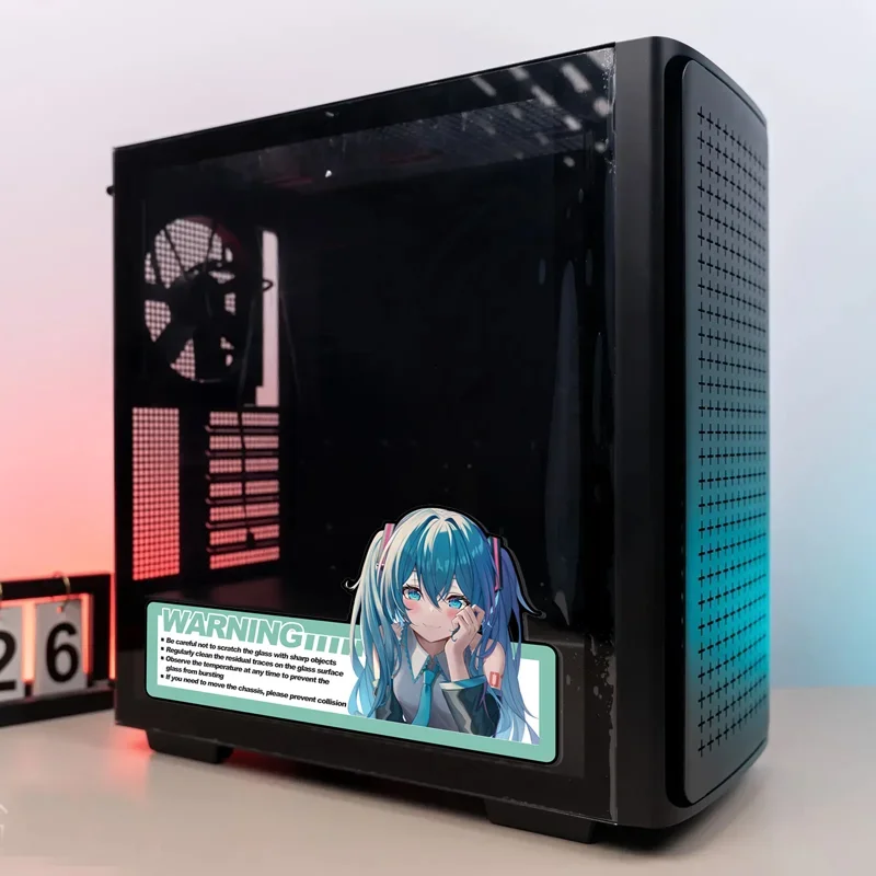 Customizatable Pc Case Sticker Diy Anime Desktop Computer Cabinet  Decorative Decal Pc Mod Gamer - Pc Components Cooling & Tools - AliExpress