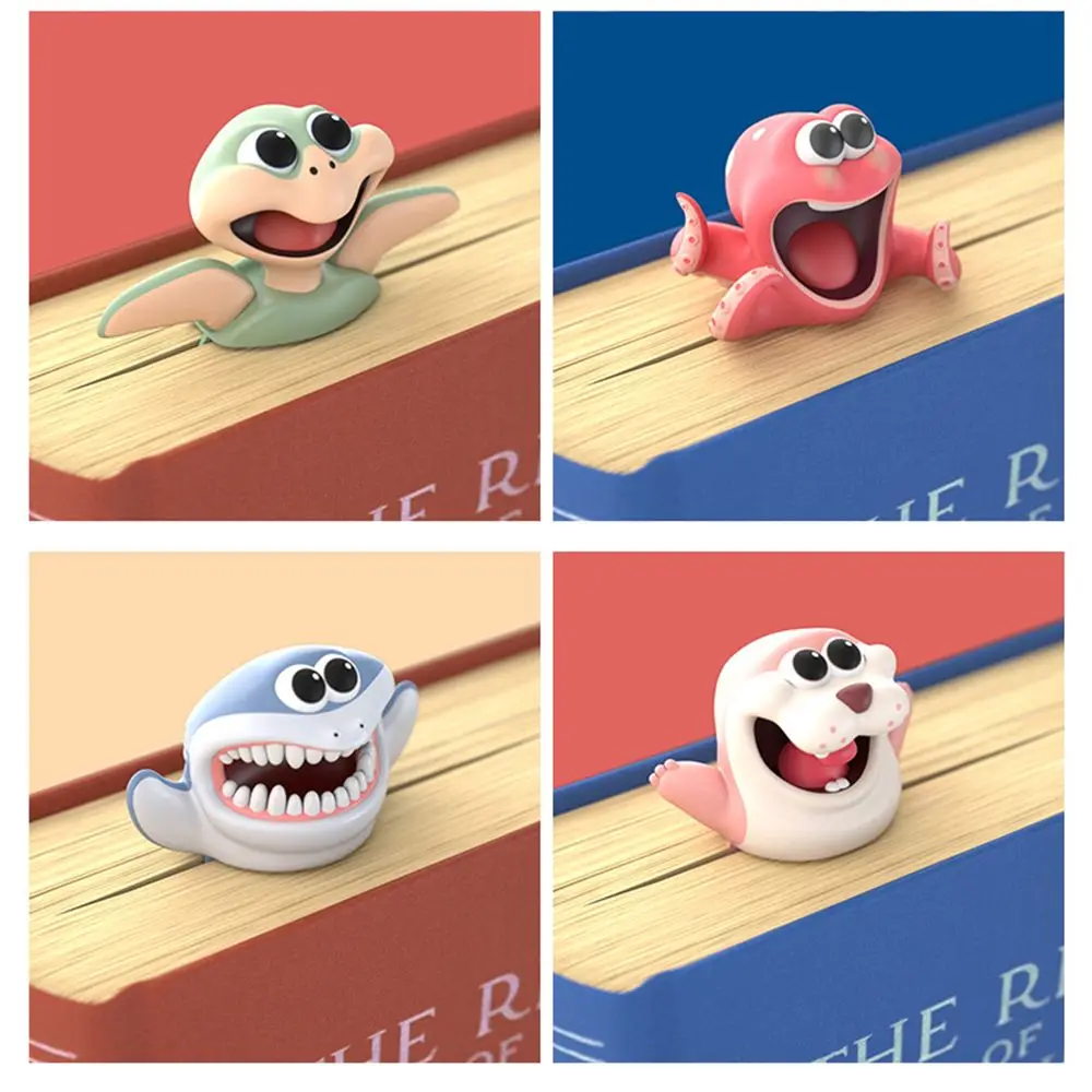 Animal bookmark 1Pcs 3D Stereo PVC Cartoon Animal Bookmarks Ocean Series Seal Octopus Stationery Student Personalized Creative Gift Book Markers