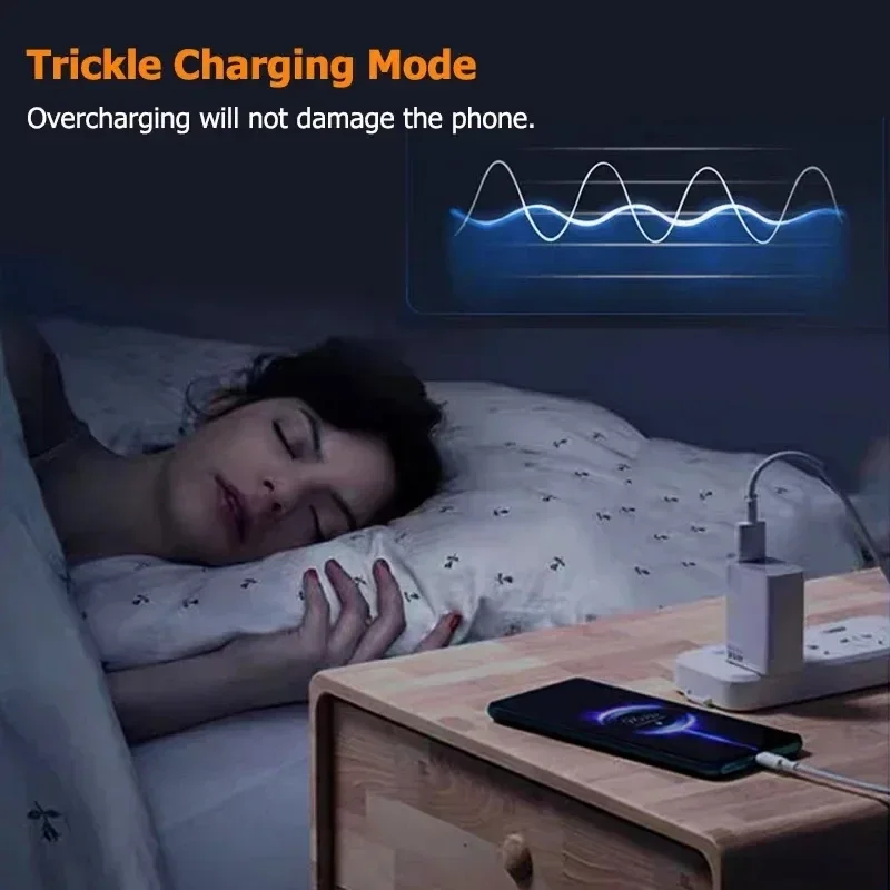 33W Household USB Charger Fast Charge Chargers Fast Charging With 1m 6A USB To Type C Data Cable EU/US Quick Charge Wall Adapter