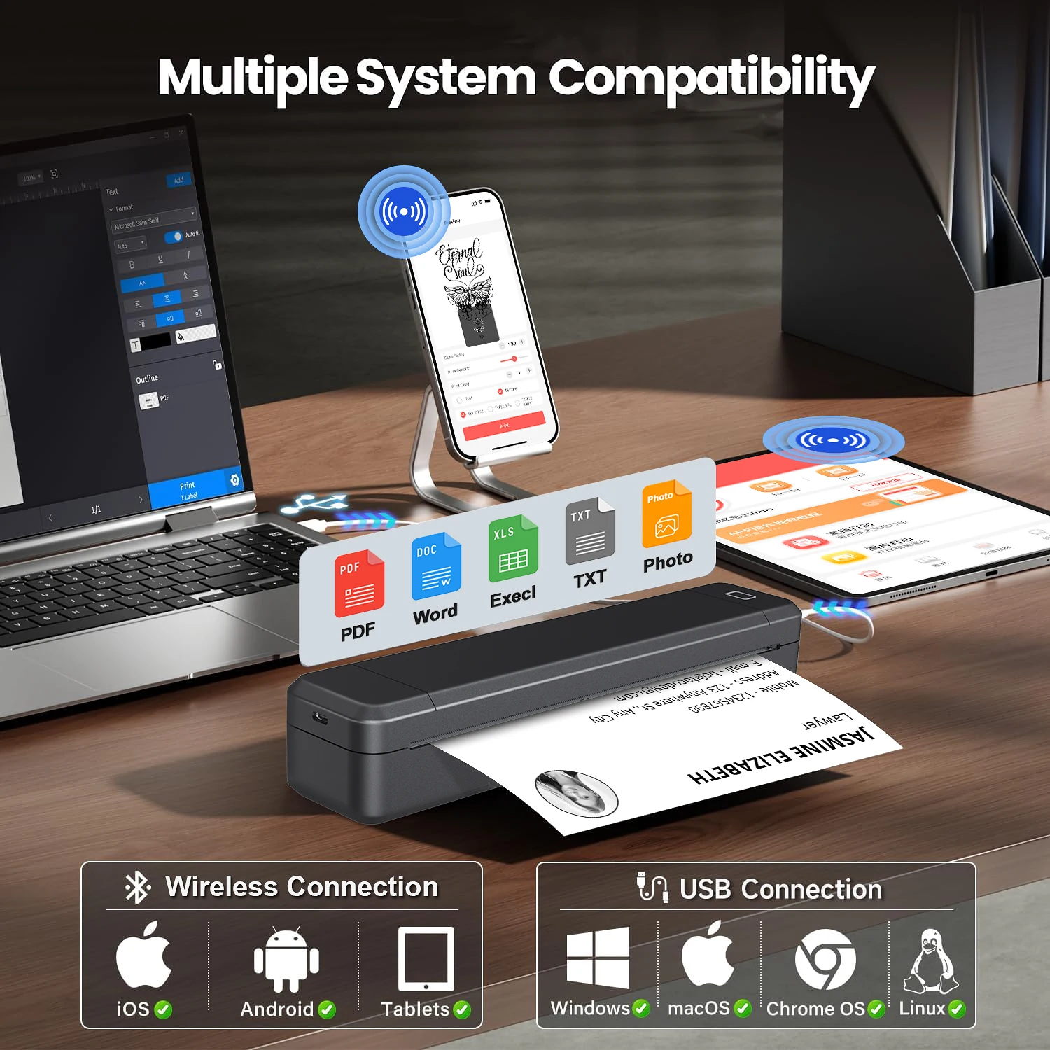 طابعة حرارية ماركلايف X8 A4 بلوتوث