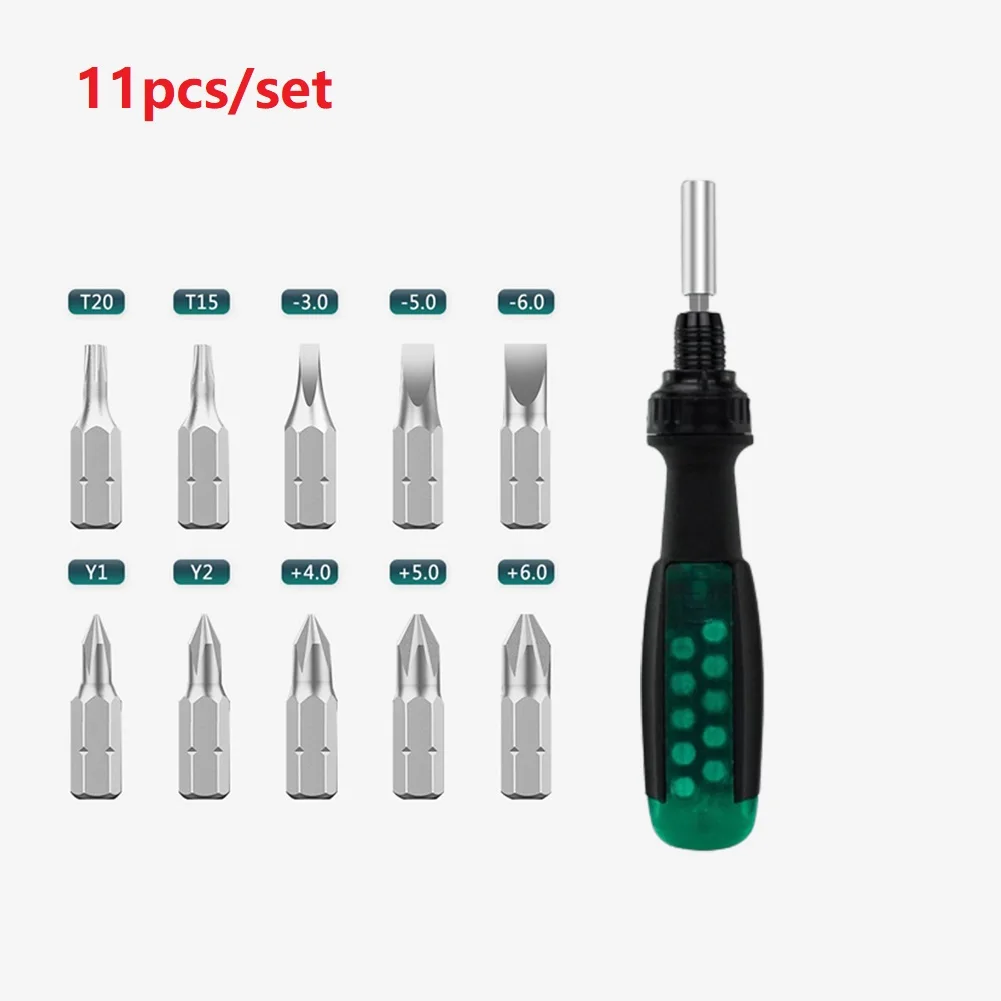 

11 In 1 Precision Ratchet Screwdriver Combo Telescopic Screwdriver Repair Interchangeable Precise Manual Hand Tool