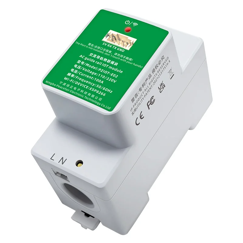 Smart Life App Wifi Energy Meter Ac 110V 230V 100A Kwh Power Monitor Statistiche Sull'Elettricità Tasmota Esphome Per Home Assistant