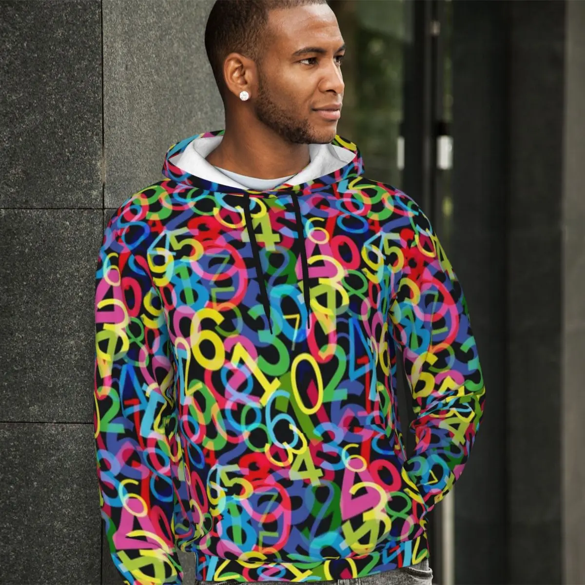 

Colorful Math Casual Hoodies Male Numbers Print Pullover Hoodie Autumn Street Fashion Comfortable Sweatshirts Oversize Tops