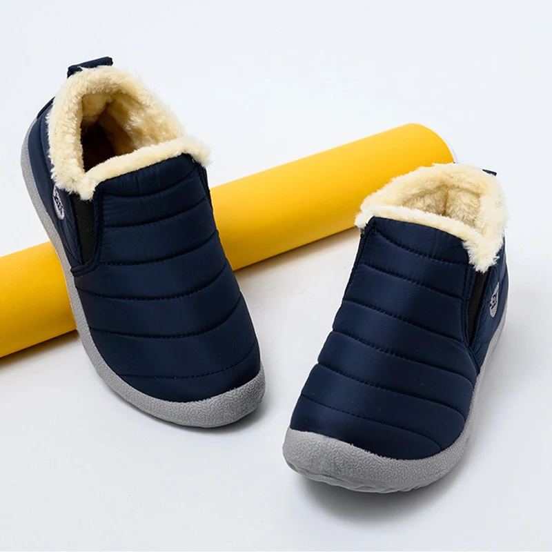 Women'S Waterproof Nonslip Warm Snow Shoes Comfortable Low Top Hiking Shoes Slip On Winter Boots Ankle Bota Mujer Feminina Trend