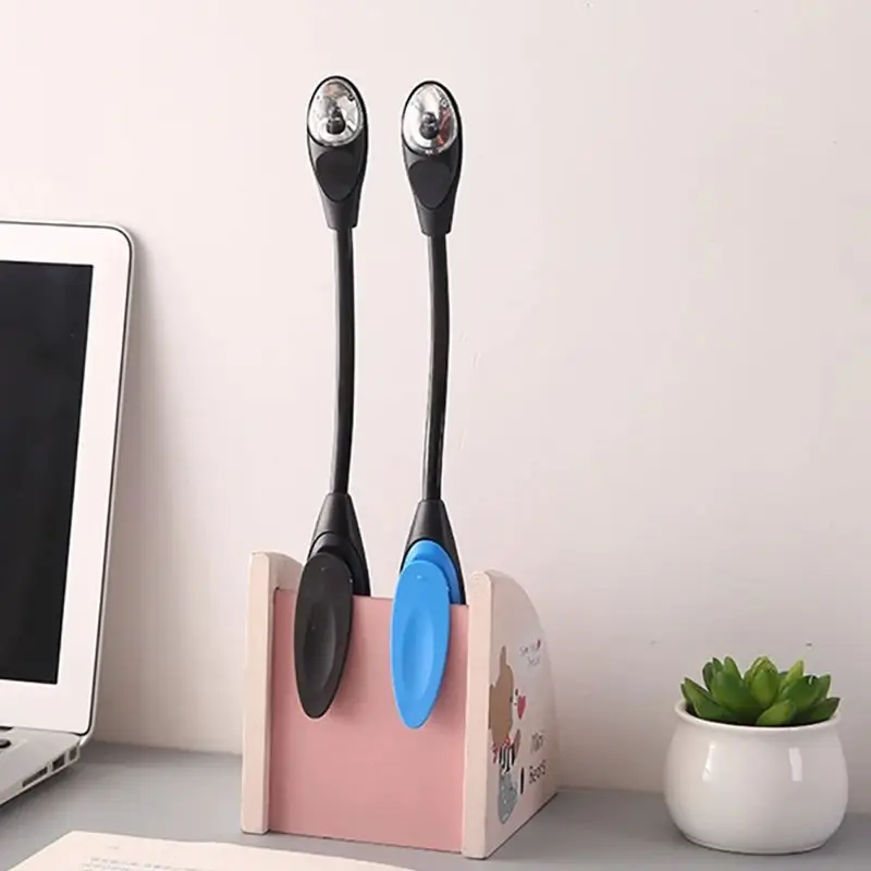 LED Book Light Portable Flexible Clip-On Type Bright Reading Lamp Bedroom Mini