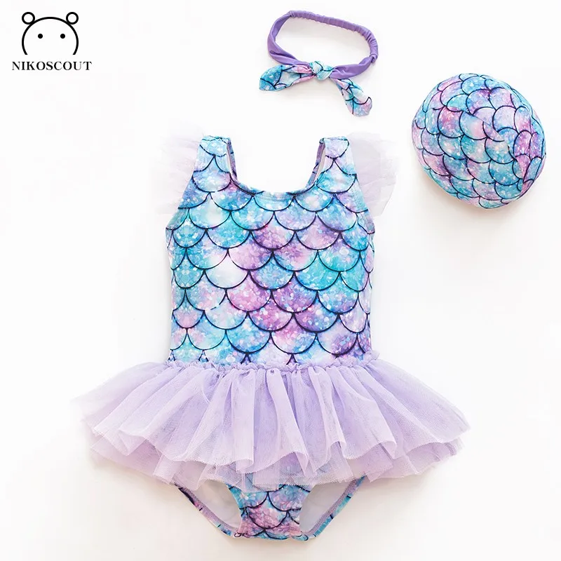 Swimsuit Girl Baby Mermaid Swimsuit Baby Skirt Princess Children's Bikini Beach Vacation Cute