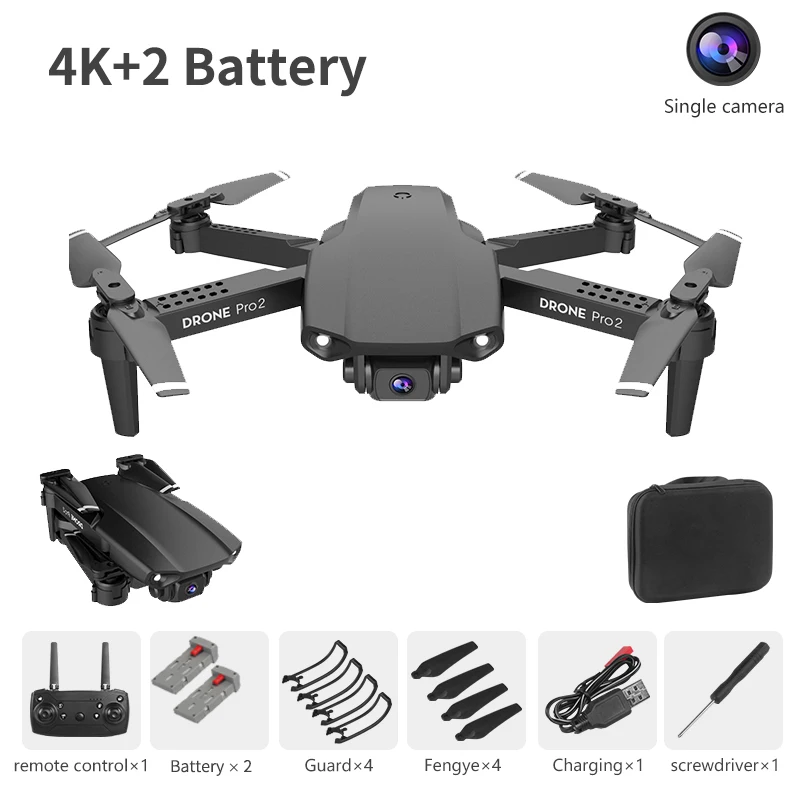 E99 Pro2 RC Mini Drone 4K 1080P 720P Dual Camera WIFI FPV Aerial Photography Helicopter Foldable Quadcopter Drone Toys Gift toy helicopter RC Helicopters