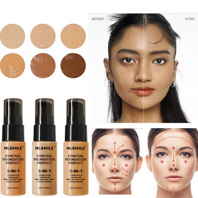 Waterproof Face Foundation Cream Oil-Control Matte BBCream liquid foundation,cc cream,makeup cosmetics,waterproof foundation,makeup cream Lasting Liquid Concealer Full Coverage Matte Base Face Makeup Women