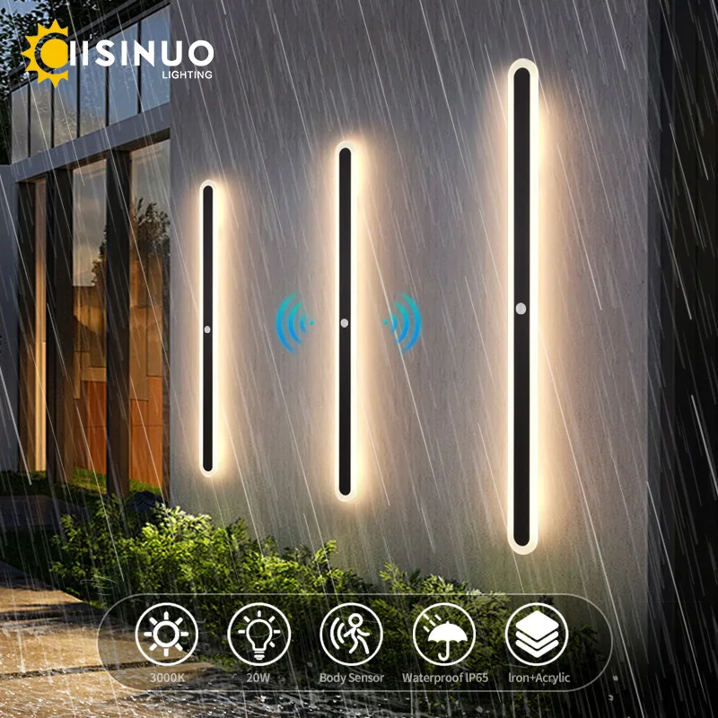 รูปสินค้า โคมไฟ LED กันน้ำกลางแจ้ง พร้อม Motion Sensor