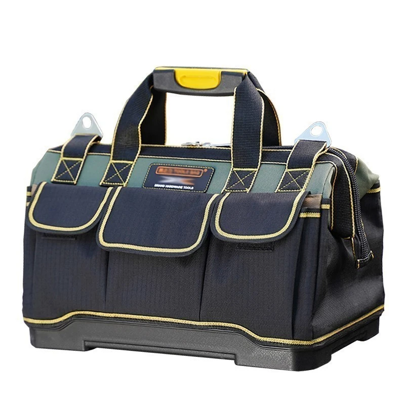 Multi-Function Tool Bag 1680D Oxford Cloth Electrician Bag, Multi-Pocket Waterproof Anti-Fall Storage Bags bike tool bag