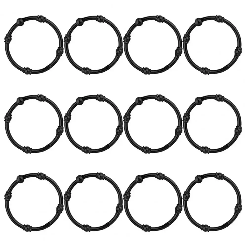  Round Clear Glass Shower Curtain Hooks, Rust Proof Stainless  Steel Shower Curtain Rings, 12 Pack, Bath Room Accessory, African Woman  Vintage Ethnic Tribal Art Pattern : Home & Kitchen