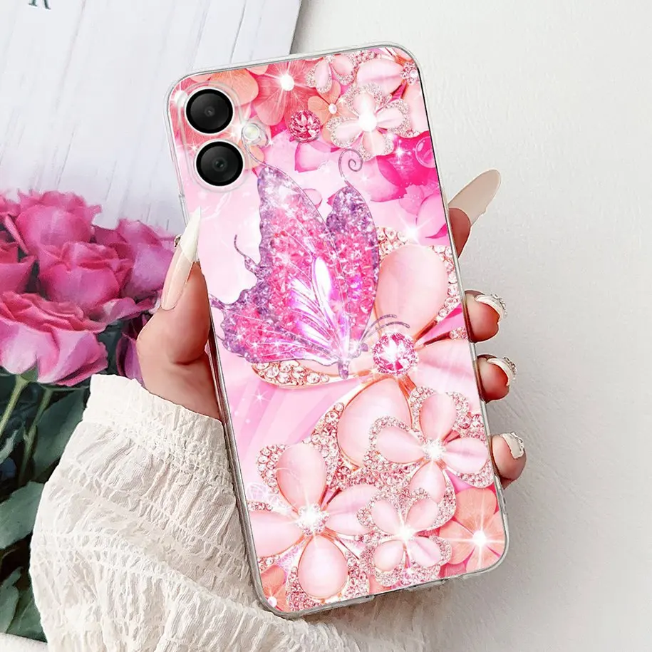 Floral Love Heart Soft Silicone Phone Case - Elegant TPU Cover