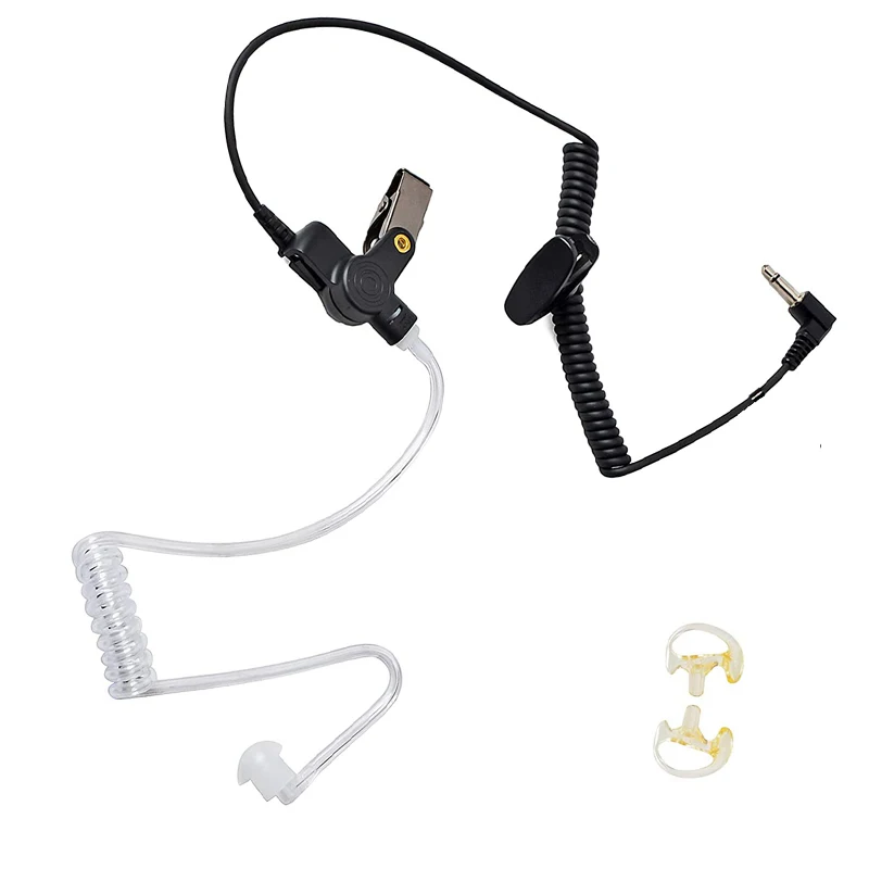 Acoustic Air Tube Earpiece, Police Radio Headset, for Motorola Walkie-talkie Accessories, 1 Pin Listen Only, 3.5mm
