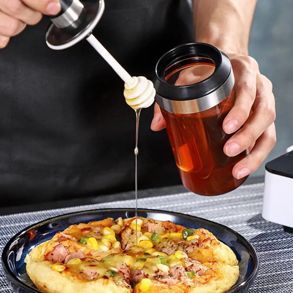 Seasoning Jars Oil Brush Honey Container Food Storage  Glass  Tank Kitchen Spice Kit Bottles Pepper Spoon 5