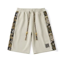 Summer Fashion New Men's Five Pants Drawstring Elastic Waist Beautifully Embroidered Shorts Loose Breathable Men's Clothing 2