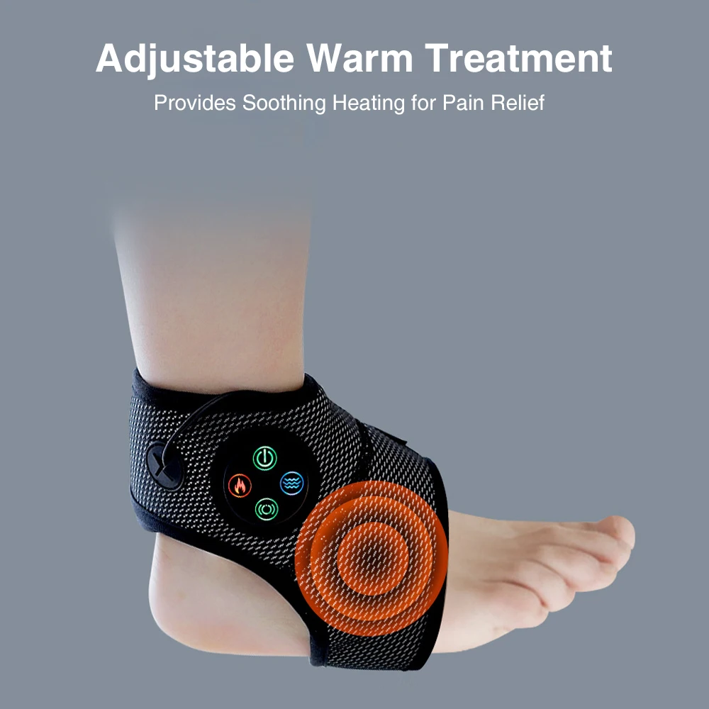 Electric Ankle Massager Vibration Hot Compress Support