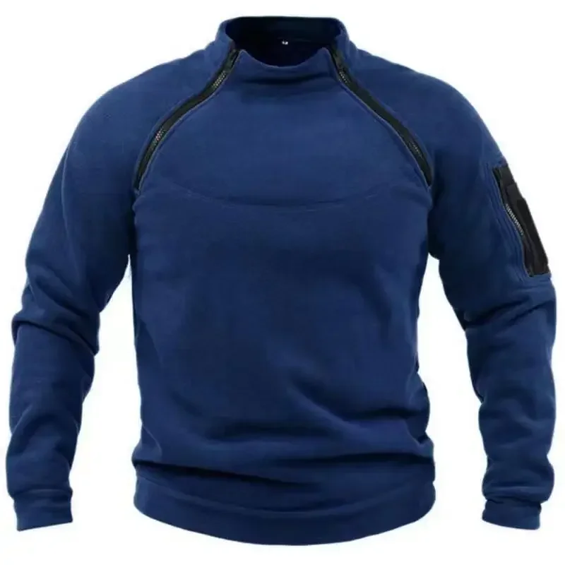 Men's US Tactical Outdoor Jacket Hunting Clothes Warm Side Zippers Fleece Pullover Man Windproof Autumn Coat Underwear men outdoor jacket