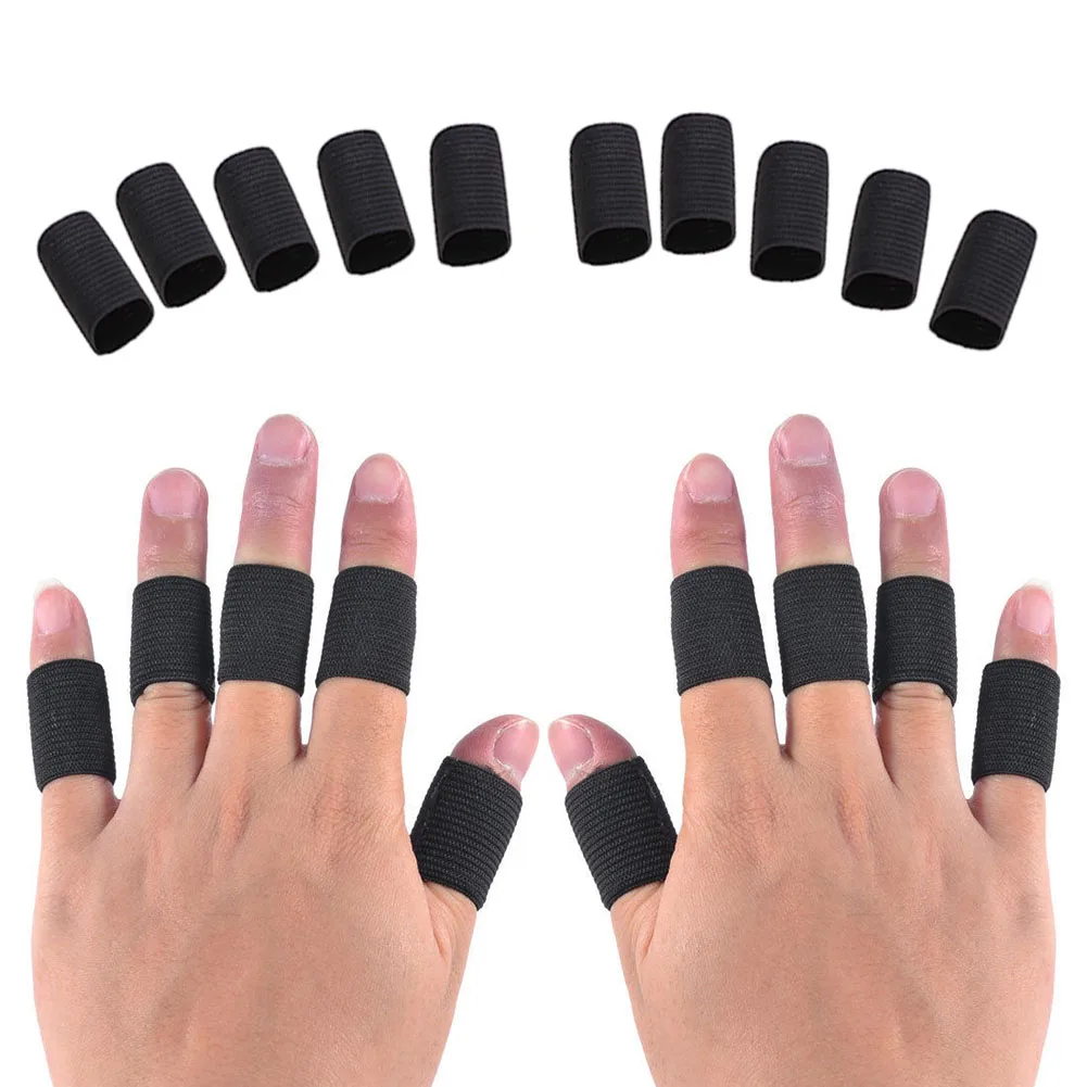 10Pcs Finger Guard Elastic Finger Protector Stretchy Protective Sleeves Basketball Volleyball Anti Scratch Outdoor Sports finger guard
