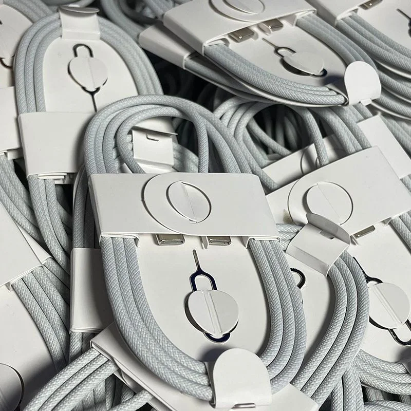 1-30개 35W 타입 C 위빙 케이블 애플 아이폰 17 16 15 14 13 12 프로 맥스 17 에어 USB C 고속 충전 케이블 폰 액세서리