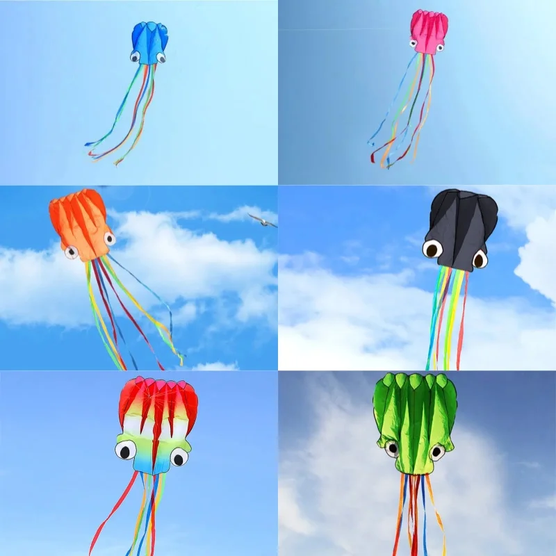 

free shipping children kite flying toys octopus kite inflatable kites factory walk in sky outdoorchildren game professional kite