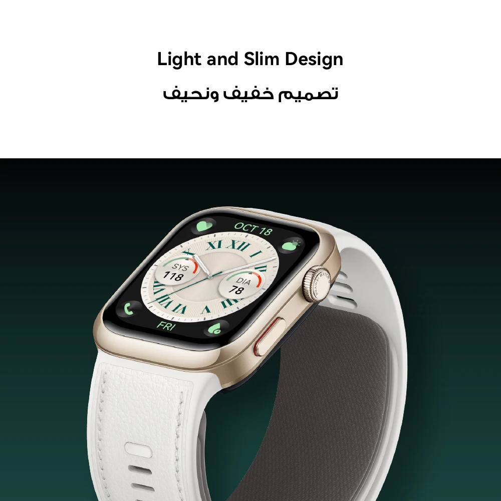 ساعة هواوي الذكية D2، شاشة AMOLED مقاس 1.82 بوصة،...