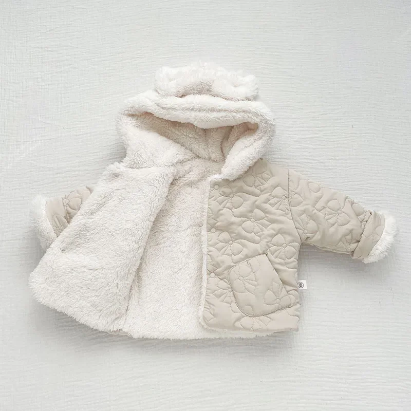 Newborn Baby Girls Winter Coat Korean Style Infant Thicken Warm Cardigan Coat Children Clothes