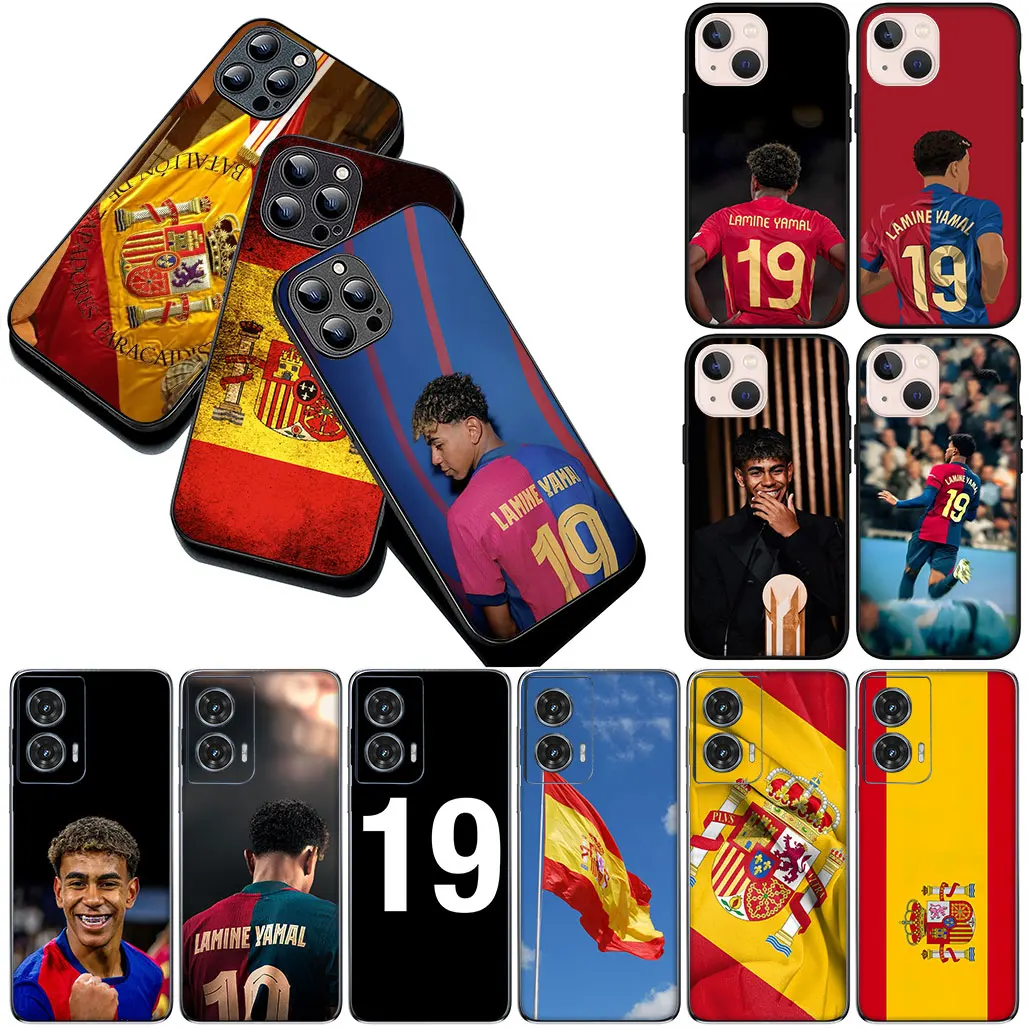 Soccer Spain Flag Phone Case with Number 19 Design
