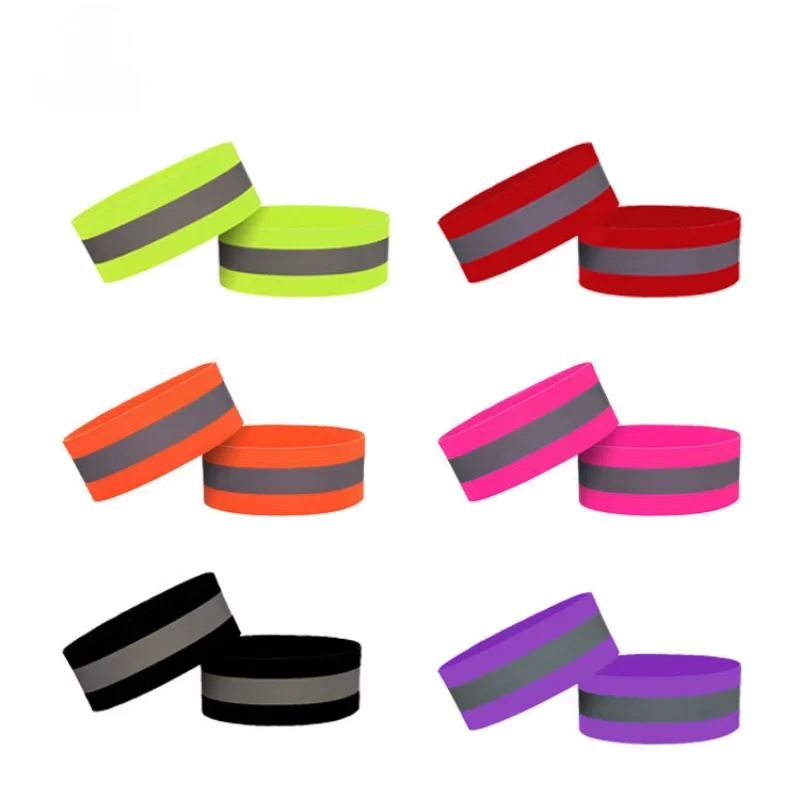 Elasticated Reflective Safety Bracelet Outdoor Sports Night Running Cycling Jogging Warning Reflector Tape Arm Band Wristband Reflective Tape Bands Reflective Tape