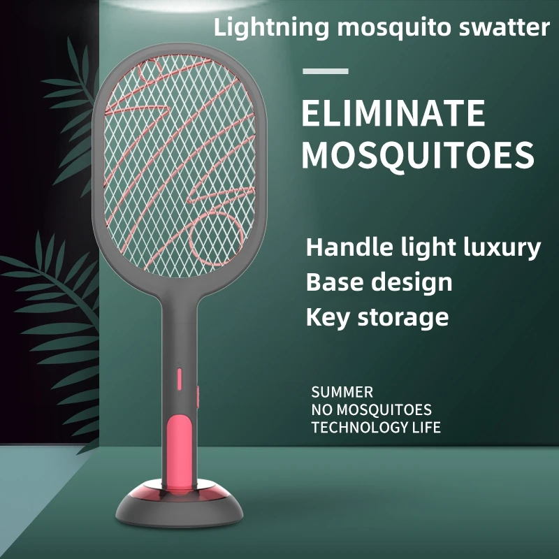 Vendita Calda 3000V Electric Insect Racket Swatter Zapper Usb Ricaricabile Summer Mosquito Swatter Kill Fly Bug Zapper Killer Trap