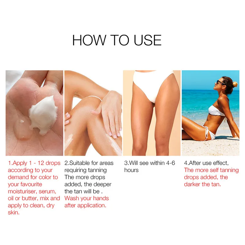 30ml Body Tanning Oil Sunlight-absorbing Bronzed Skin Essence Long-lasting Moisturizing Body Care Oil