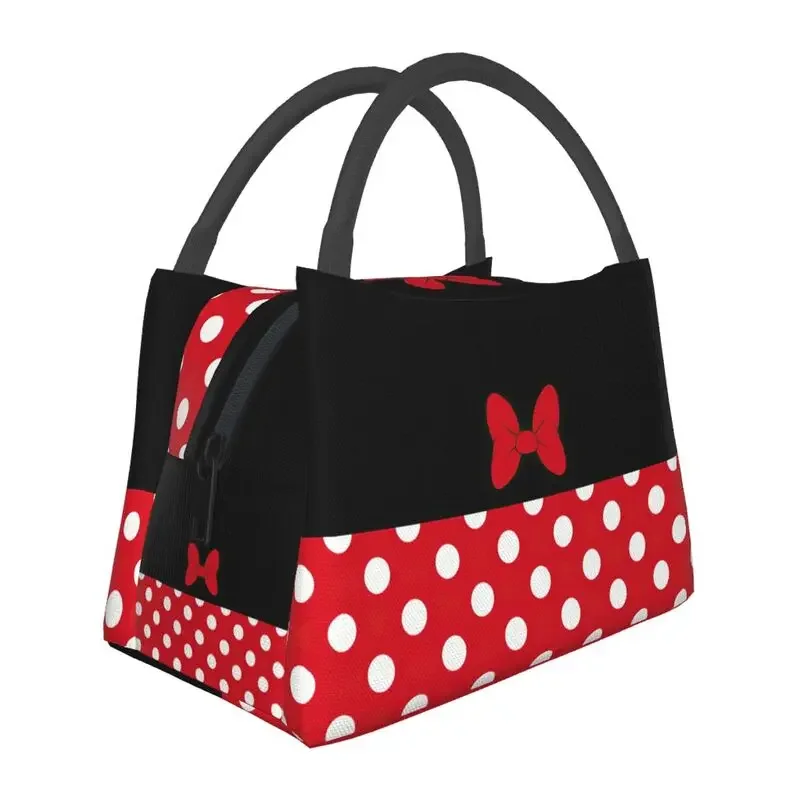 

Cartoon Minnie Insulated Lunch Bags for Women Portable Thermal Cooler Food Lunch Box Work Travel