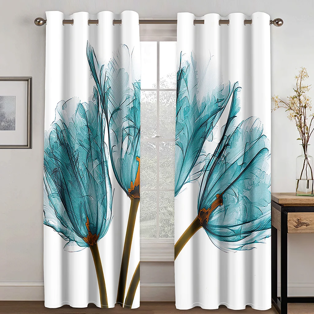 

3D Printing Window Curtains High Quality Modern Living Room Decoration Shading Curtain For Girl Bedroom Home Decor