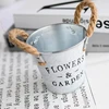 1Pc Retro Iron Creative Letters Decorative Flower Bucket Corrosion Resistant Metal Grass for Artificial Plants 4
