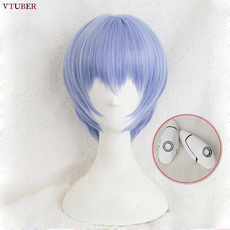 

Парик Ayanami Рей, высокое качество, короткие искусственные волосы, термостойкие синтетические волосы, искусственные волосы из ЭВА, аниме, косплей, парик с шапочкой