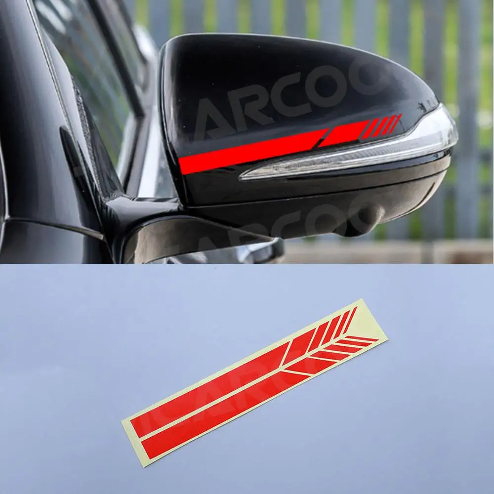 2PCS Car Sticker Car Rearview Mirror Side Decal Stripe Vehicle Body Trim Sticker Exterior Decoration Body Car Accessories images - 6