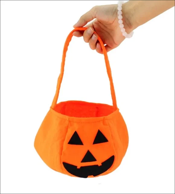 Halloween Candy Bag Children's Party Supplies Fashion Bag Holiday Smile Pumpkin Bag Kids Gifts 4