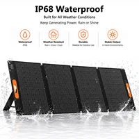 Panneau solaire pliable de 420 W, chargeur solaire portable avec supports réglables pour centrale électrique, camping-car, camping en plein air. 5