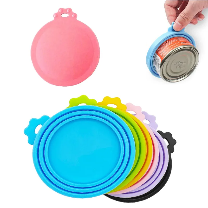 Silicone Reusable Pet Food Can Lids - Sealed Storage Caps