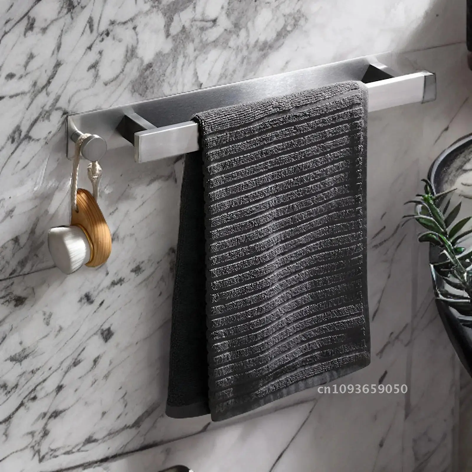 Towel rack，304 Hardware Steel Punchless Towel Rack Bathroom Bar Single Rack， Stainless Bathroom