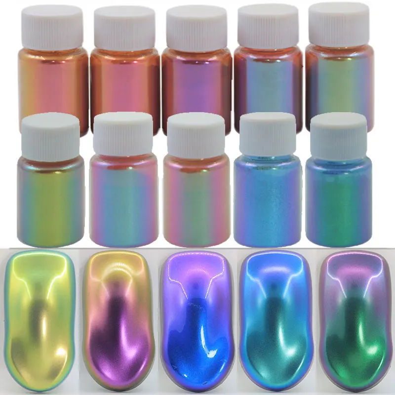 Nail Powder Nail Pigment Color Shift Pigment Powder 10ml Chameleon Chrome Nail Powder *25Co